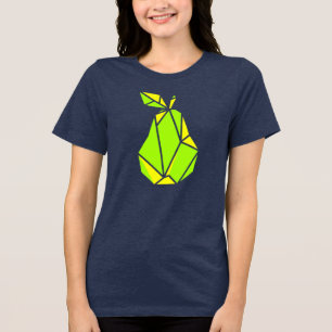 Camiseta Gráfica Vibrante de Pera Geométrica em Or
