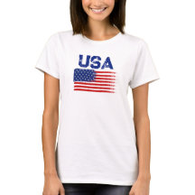 Camiseta Gráfica Vintage com Bandeira Patriótica d