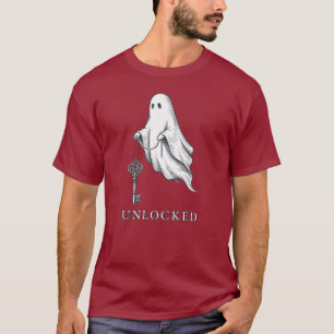 Camiseta Gráfica Vintage de Chave de Esqueleto de