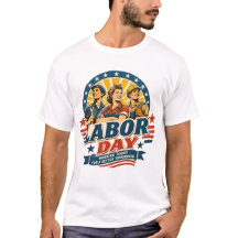 Camiseta Gráfica Vintage do Dia do Trabalhador Ame