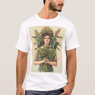 Camiseta Gráfica Vintage-Inspirada para Mãe de Pla