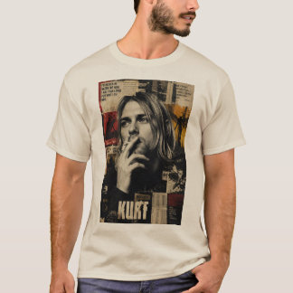 Camiseta gráfica vintage masculina de grunge