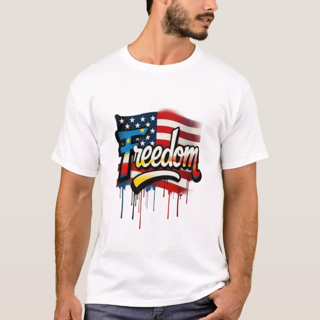 Camiseta Gráfica Vushii American Freedom (Frente)