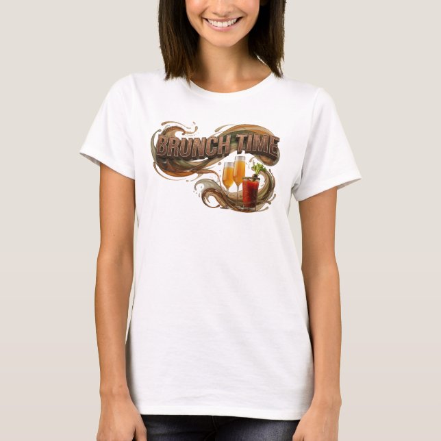 Camiseta Gráfica Witty Orange HORA DO BRUNCH (Frente)