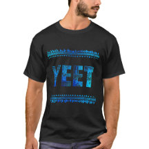 Camiseta gráfica 'YEET' inspirada em tribal