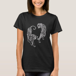 Camiseta Gráfica Yin Yang Tigres