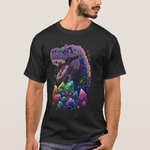 Camiseta Gráfico 1 de Cristais Rex Trex Ésoéricos Ilustraçã