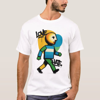 Camiseta Gráfico Amor Ódio