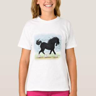 Camiseta Gráfico Anatômico Educacional de Cavalo de Shire N