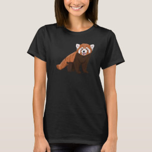 Camiseta Gráfico Animal Panda Vermelha e Panda Vermelha