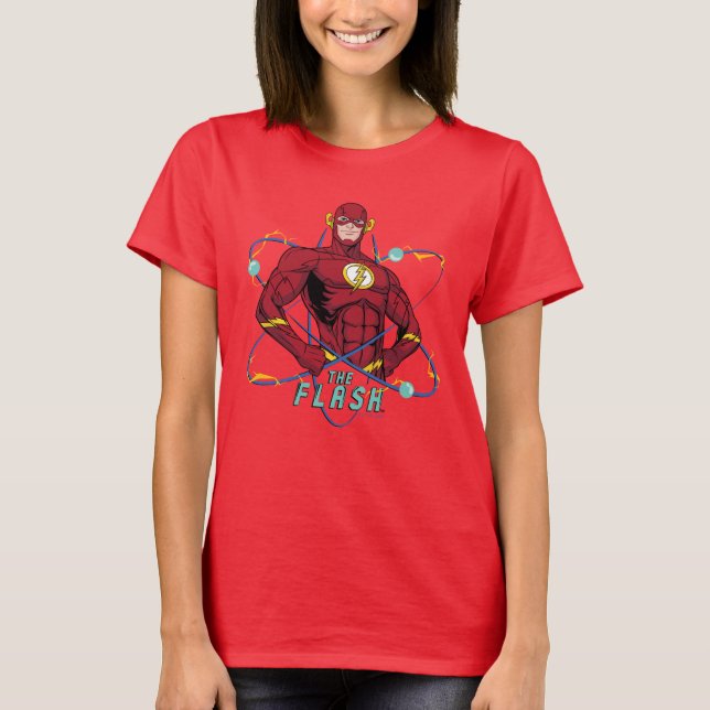 Camiseta Gráfico Atômico Flash de Cartoon (Frente)