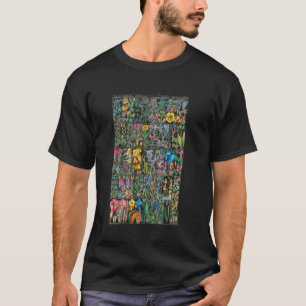 Camiseta Gráfico Botânico de Flor Vintage jardim gráfico de