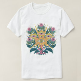 Camiseta Gráfico Botânico Oculto Mágico para roupa preta