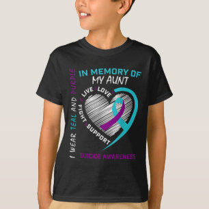 Camiseta Gráfico Cardíaco Em Memória Da Consciência Do Suic