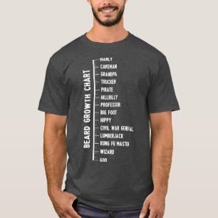 Camiseta Gráfico Clássico de Crescimento da Barba Engraçada