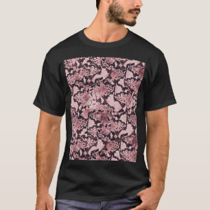 Camiseta Gráfico Cobra Impressão cor-de-rosa
