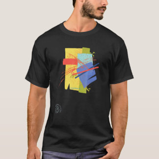 Camiseta Gráfico Contemporâneo de Escrivagem de Arte abstra