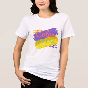 Camiseta Gráfico "Cor fora das linhas" Inspiracional
