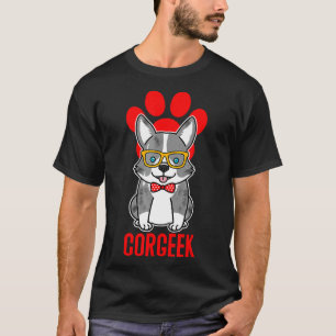 Camiseta Gráfico Corgeek do Corgi Blue Merle