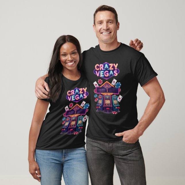 Camiseta gráfico "Crazy Vegas" (Unissex)