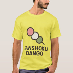 Camiseta Gráfico Cute Sanshoku Dango