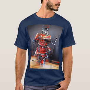 Camiseta Gráfico CyberPunk do Samurai Japonês