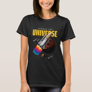 Camiseta Gráfico D da Ilustração do Shuttle Espacial do Uni