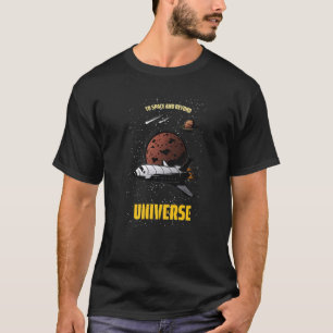 Camiseta Gráfico D da Ilustração do Shuttle Espacial do Uni