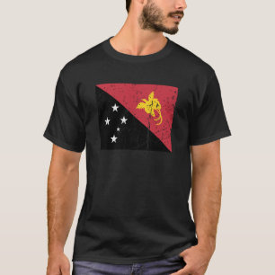 Camiseta Gráfico da Bandeira da Papua-Nova Guiné para Homen