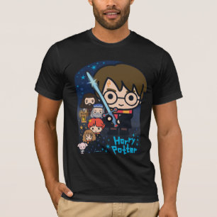 Camiseta Gráfico da Câmara dos Segredos do Cartoon Harry 