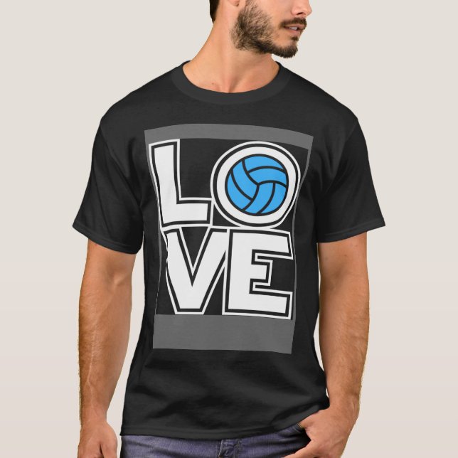 Camiseta Gráfico da Equipe de Jogadores de Voleibol do Amor (Frente)