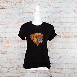 Camiseta Gráfico da face do cachorro-boxim