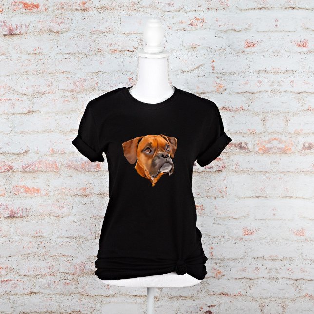 Camiseta Gráfico da face do cachorro-boxim (Criador carregado)