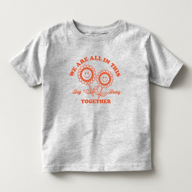 Camiseta Gráfico da Flor Retro Feliz (Frente)
