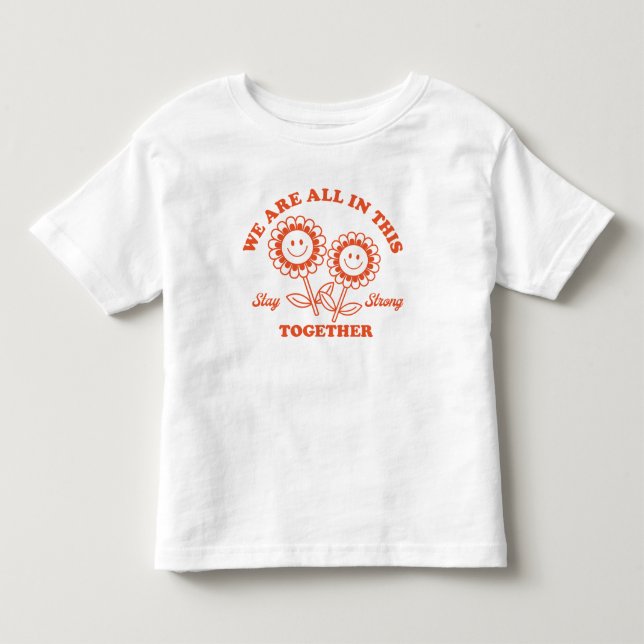 Camiseta Gráfico da Flor Retro Feliz (Frente)