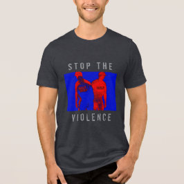 Camiseta Gráfico da Guerra Negra Vermelha Azul