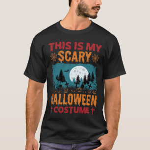 Camiseta Gráfico da Lua do Cemitério de Fantasias Assustado