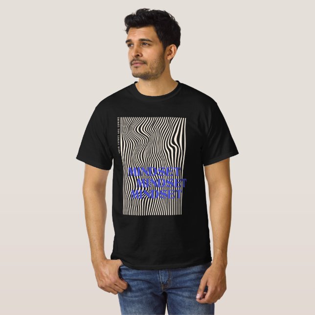 Camiseta Gráfico da Mindset de Onda da Imagem Retroativa (Frente Completa)