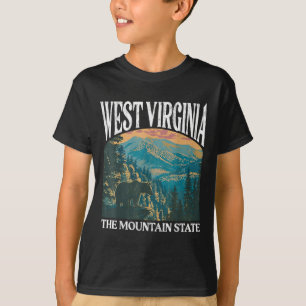 Camiseta Gráfico da Montanha do Urso Retroativo da Virgínia