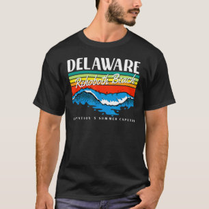Camiseta Gráfico da Onda do Surf Retrorador da Praia Delawa