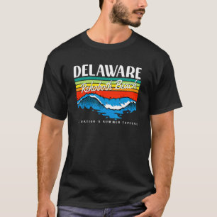 Camiseta Gráfico da Onda do Surf Retrorador da Praia Delawa