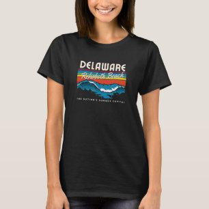 Camiseta Gráfico da Onda do Surf Retrorador da Praia Delawa
