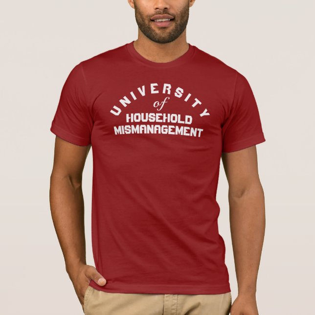Camiseta Gráfico da Universidade de Má Gestão Familiar (Frente)