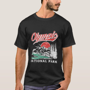 Camiseta Gráfico das Montanhas Retro Anos 80 do Parque Naci