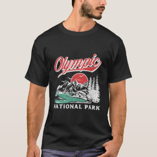 Camiseta Gráfico das Montanhas Retro Anos 80 do Parque Naci