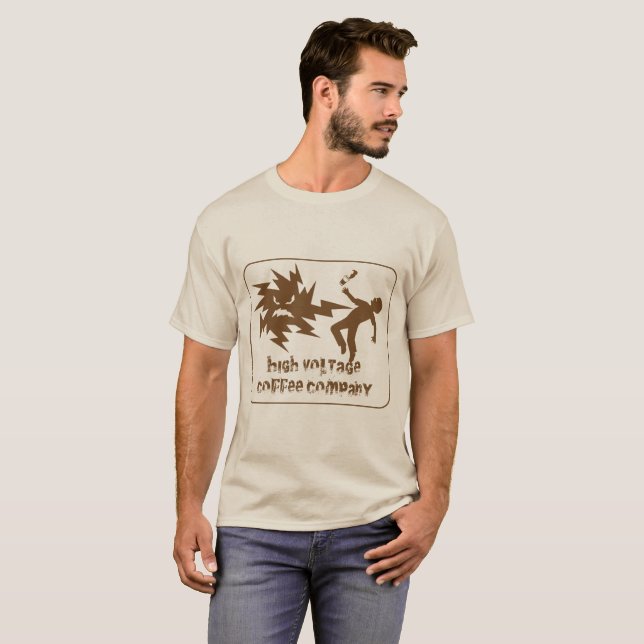 Camiseta Gráfico de alta tensão T de Café Empresa (Frente Completa)