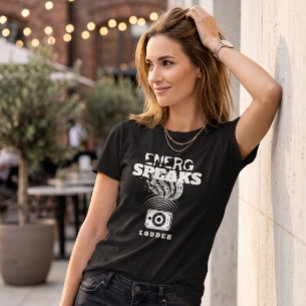 Camiseta Gràfico de Alto-Falante de Música 'A Energia das M