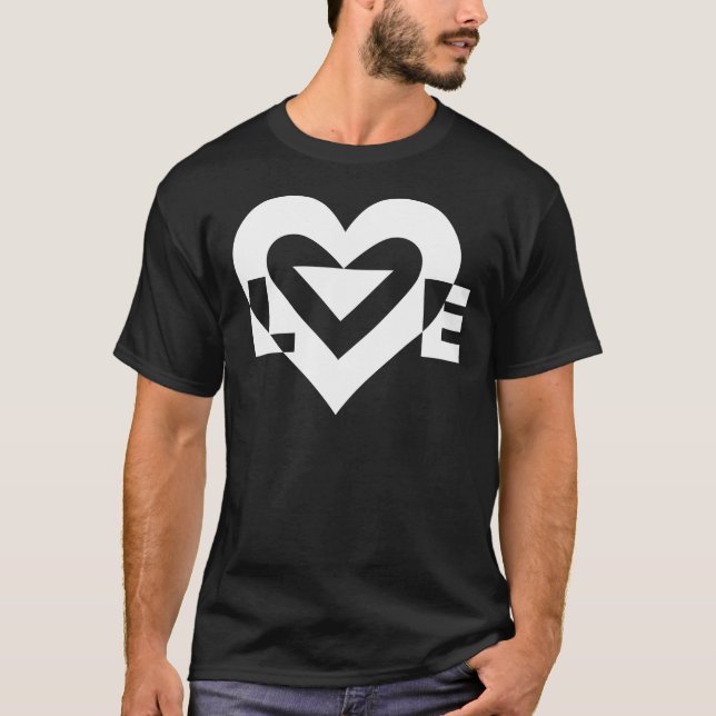 Camiseta Gráfico de Amor legal, Branco (Frente)