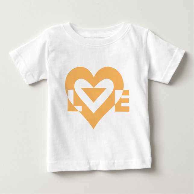 Camiseta Gráfico de Amor legal, Laranja (Frente)