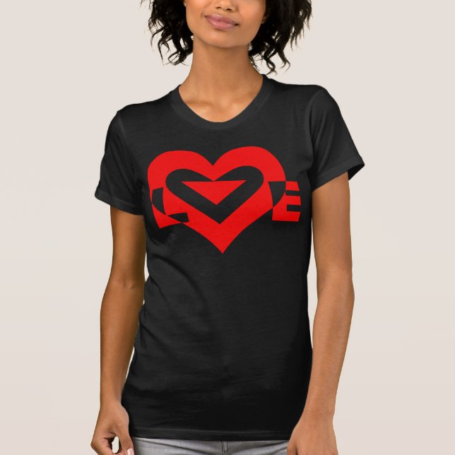 Camiseta Gráfico de Amor legal, Vermelho (Frente)